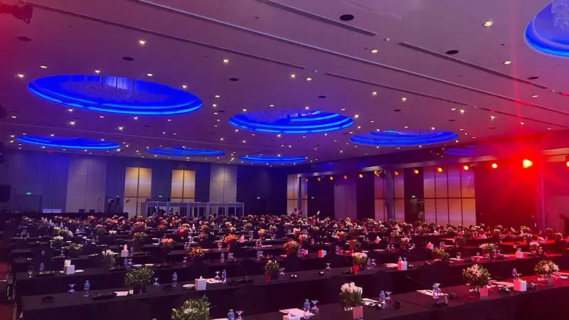 View of the venue of the International Paralympic Committee General Assembly in Manama, Bahrain