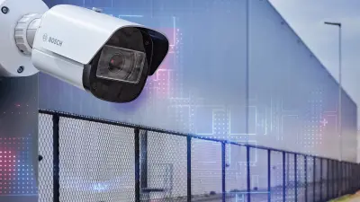 DINION 7100i IR bullet camera with fence in background