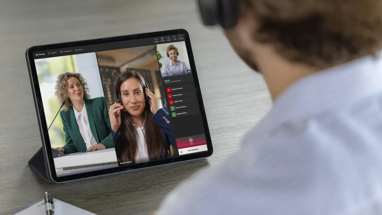 Bosch DICENTIS Hybrid Meetings – Anwendungsbeispiel