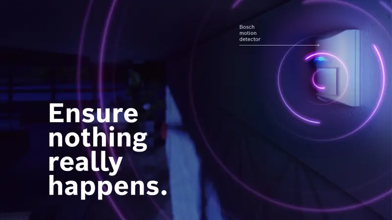 Activated motion sensor on a wall