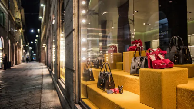 Une vitrine de magasin